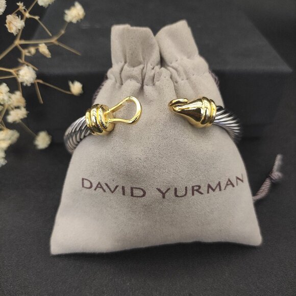 David Yurman Two-Tone Cable Hook Bracelet - Picture 7 of 9